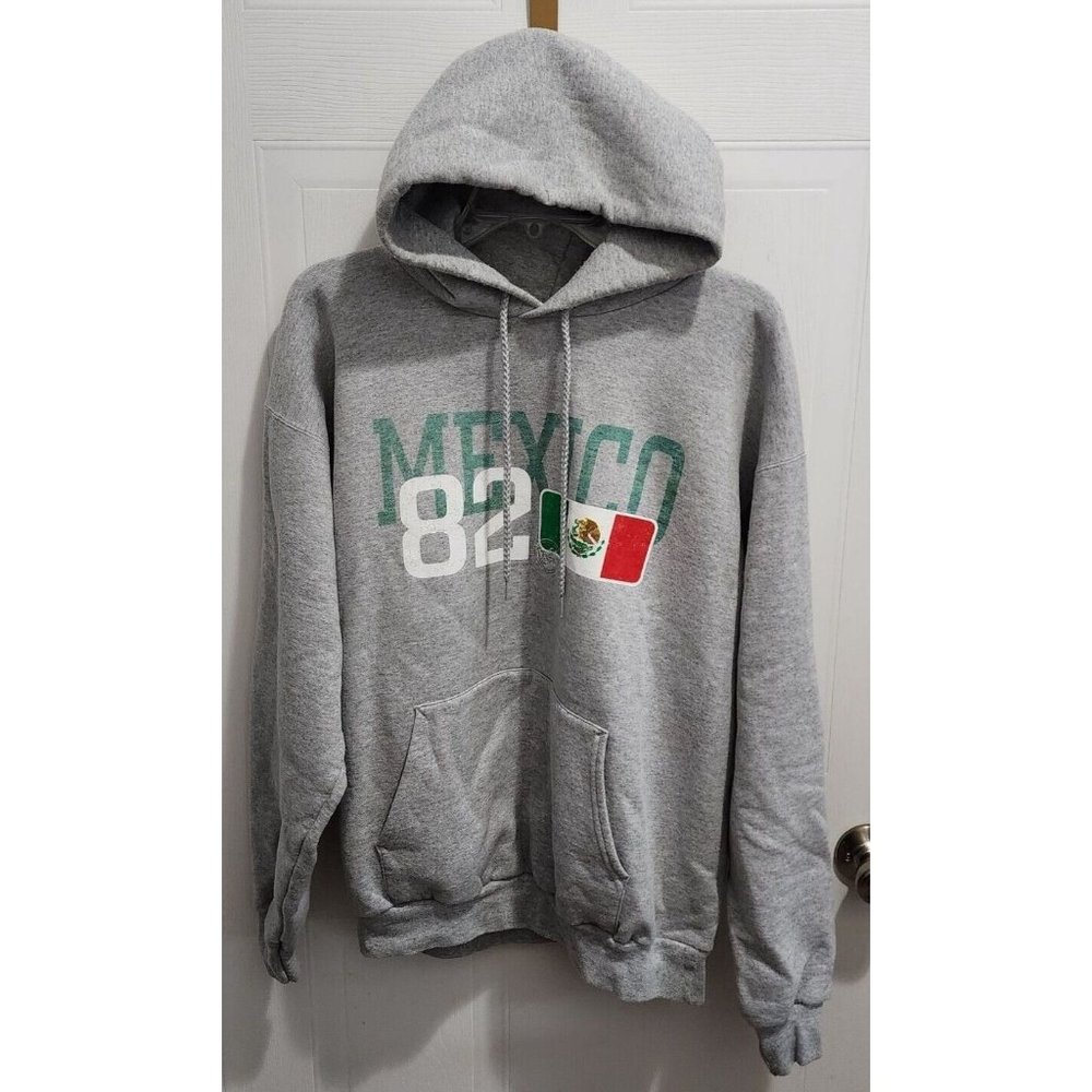 Walt Disney World Showcase Epcot Gray Mexico‎ Long Sleeve Pullover Hoodie Size L